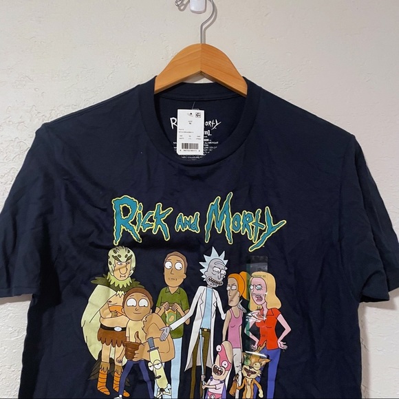 Rick & Morty Men’s Size Medium Short Sleeve Graphic T-Shirt Black - Picture 3 of 6